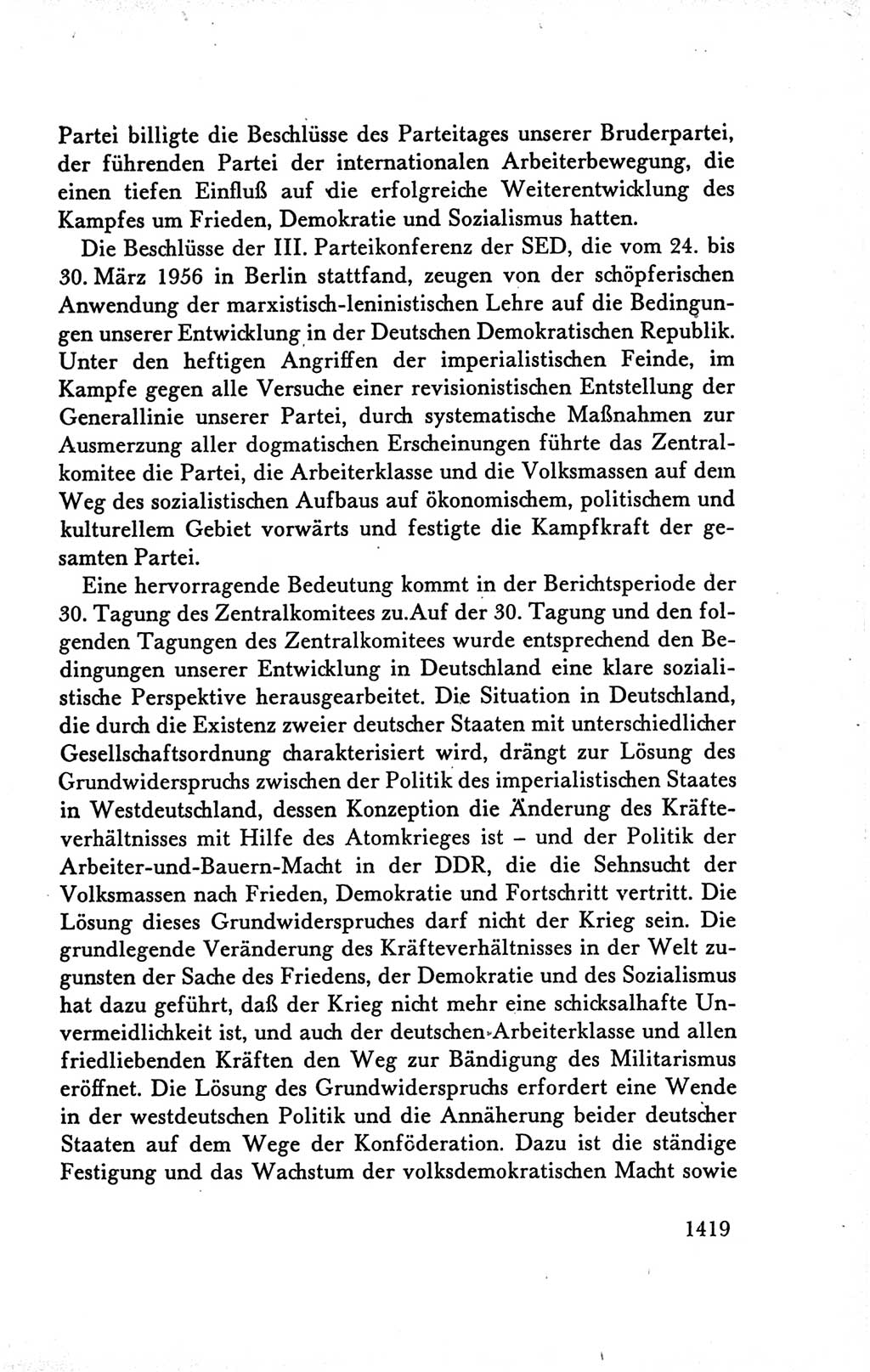 Protokoll der Verhandlungen des Ⅴ. Parteitages der Sozialistischen Einheitspartei Deutschlands (SED) [Deutsche Demokratische Republik (DDR)] 1958, Seite 1419