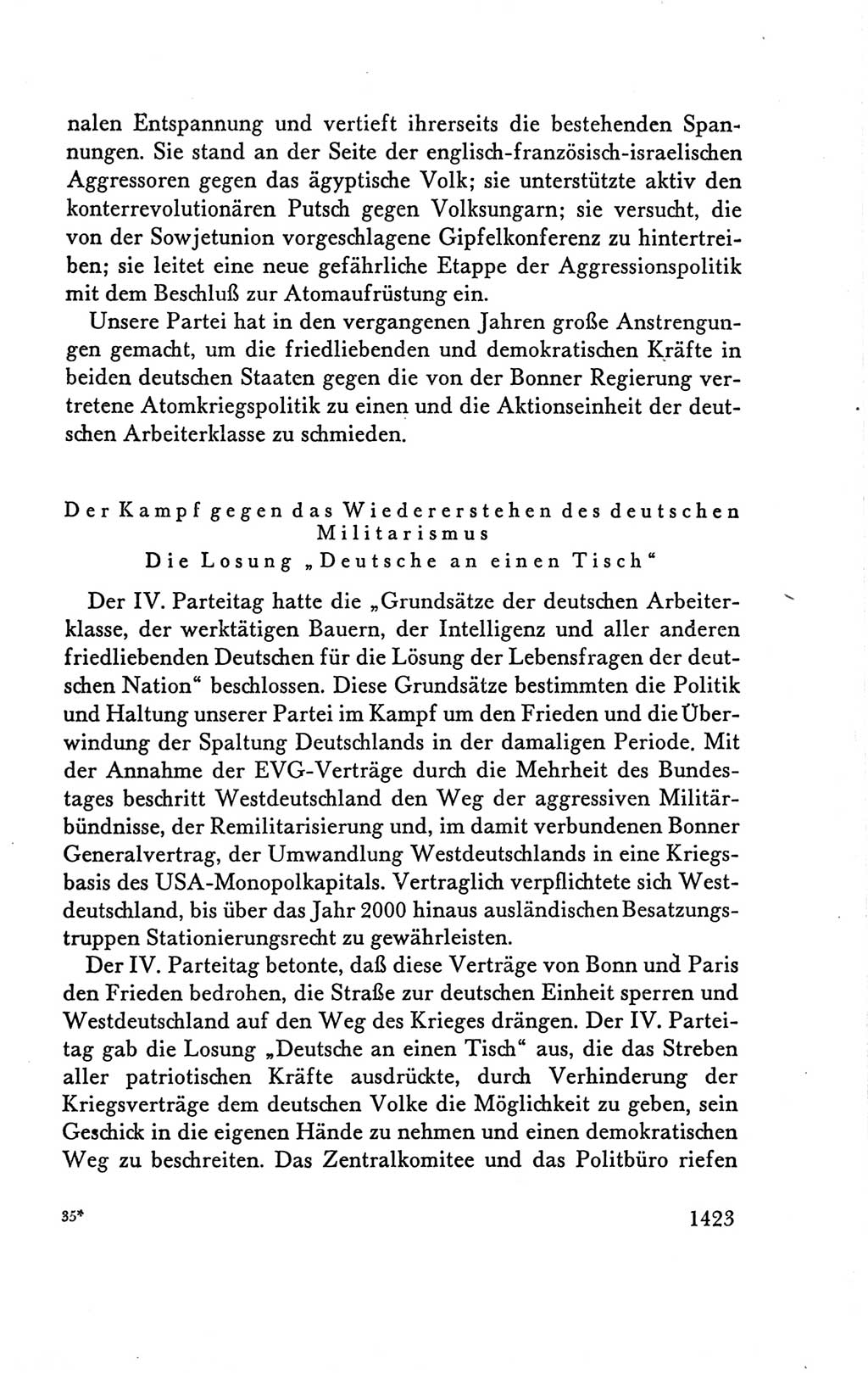 Protokoll der Verhandlungen des Ⅴ. Parteitages der Sozialistischen Einheitspartei Deutschlands (SED) [Deutsche Demokratische Republik (DDR)] 1958, Seite 1423