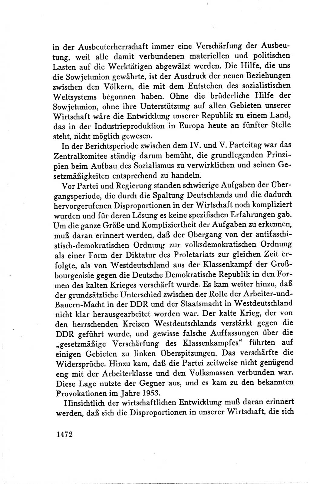 Protokoll der Verhandlungen des Ⅴ. Parteitages der Sozialistischen Einheitspartei Deutschlands (SED) [Deutsche Demokratische Republik (DDR)] 1958, Seite 1472