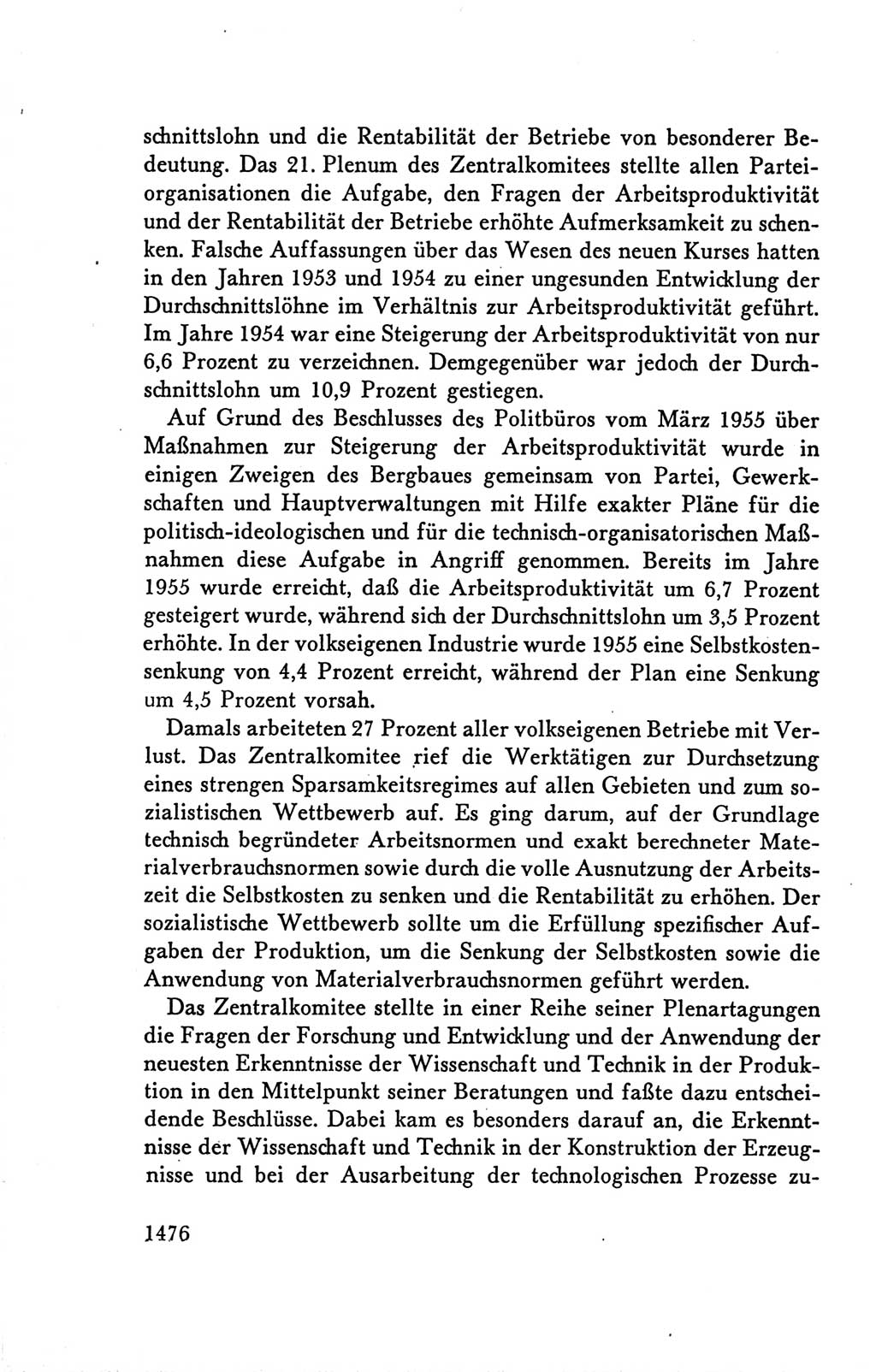 Protokoll der Verhandlungen des Ⅴ. Parteitages der Sozialistischen Einheitspartei Deutschlands (SED) [Deutsche Demokratische Republik (DDR)] 1958, Seite 1476