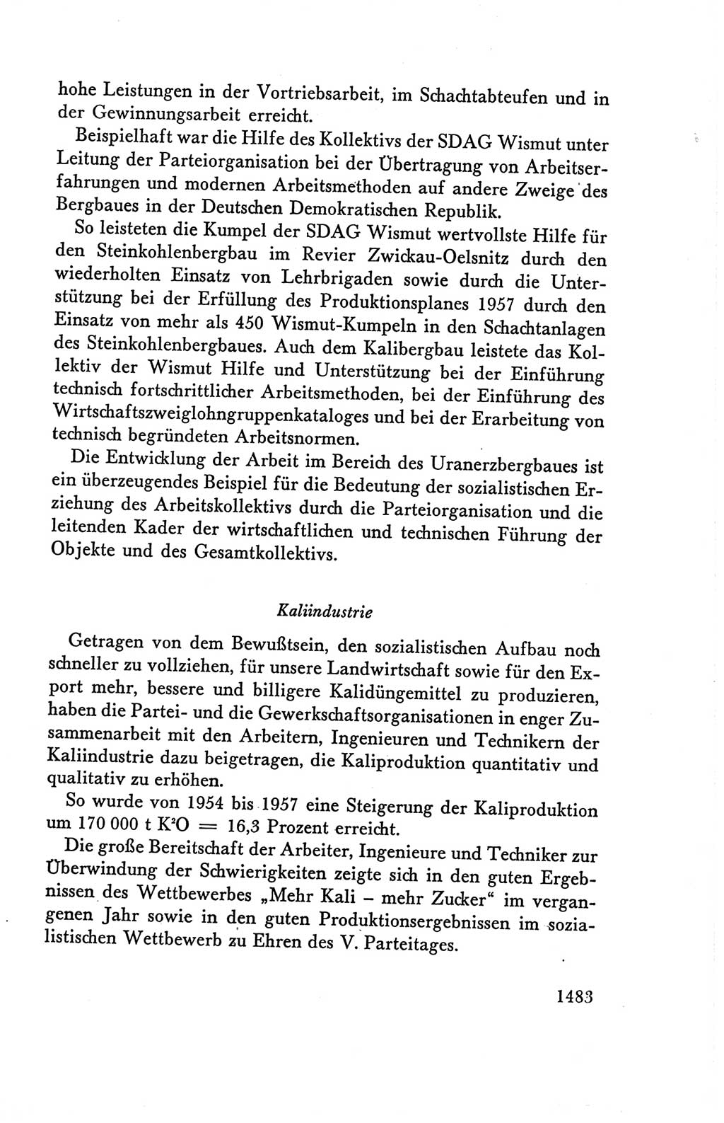 Protokoll der Verhandlungen des Ⅴ. Parteitages der Sozialistischen Einheitspartei Deutschlands (SED) [Deutsche Demokratische Republik (DDR)] 1958, Seite 1483