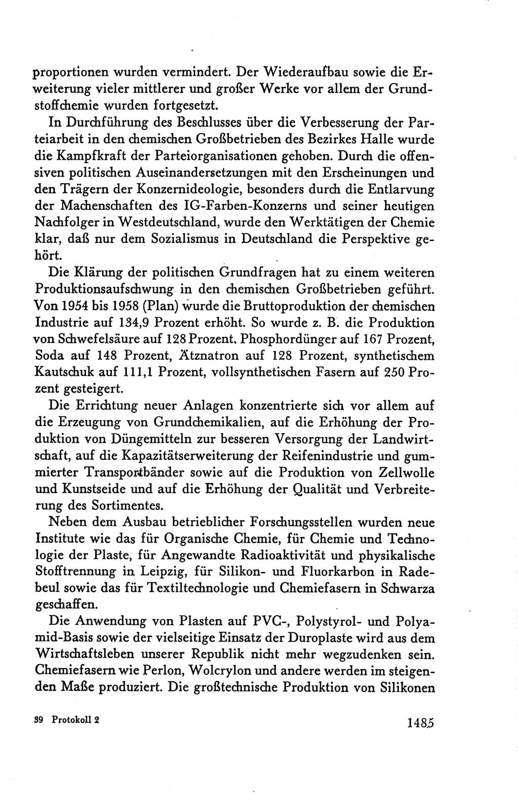 Protokoll der Verhandlungen des Ⅴ. Parteitages der Sozialistischen Einheitspartei Deutschlands (SED) [Deutsche Demokratische Republik (DDR)] 1958, Seite 1485