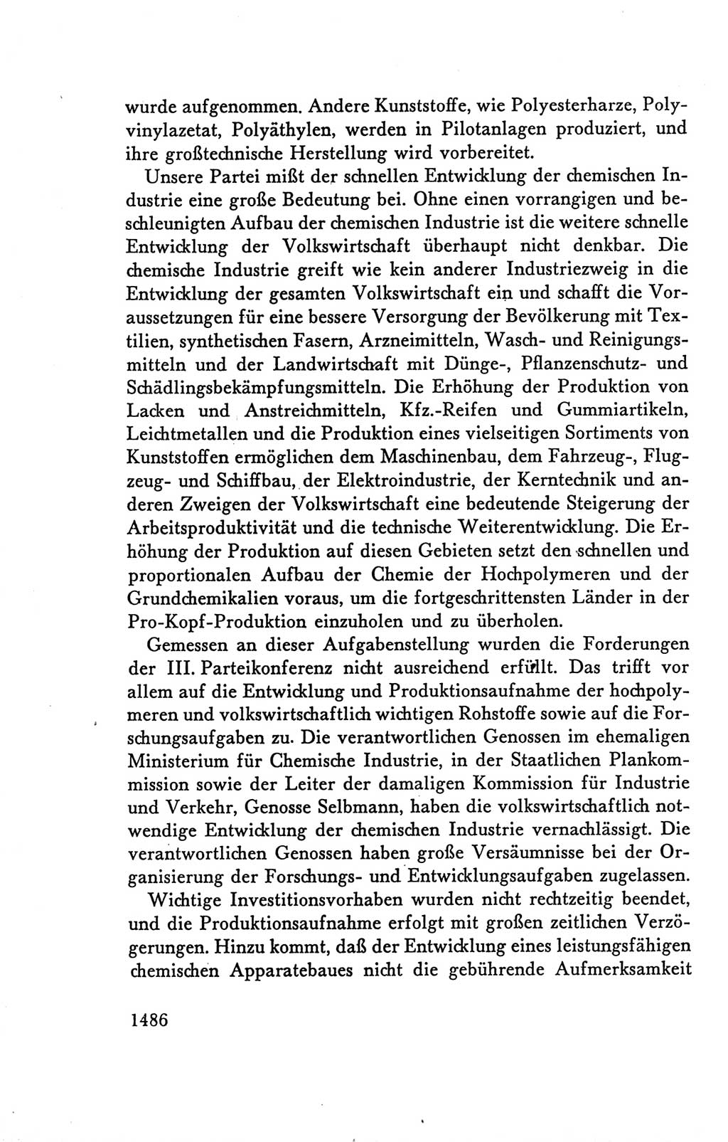 Protokoll der Verhandlungen des Ⅴ. Parteitages der Sozialistischen Einheitspartei Deutschlands (SED) [Deutsche Demokratische Republik (DDR)] 1958, Seite 1486