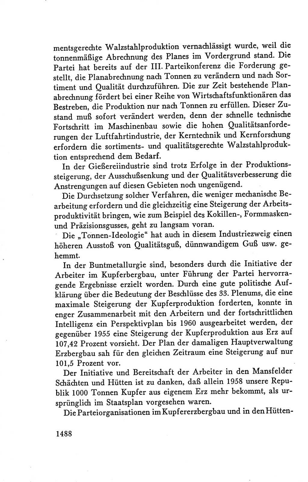 Protokoll der Verhandlungen des Ⅴ. Parteitages der Sozialistischen Einheitspartei Deutschlands (SED) [Deutsche Demokratische Republik (DDR)] 1958, Seite 1488