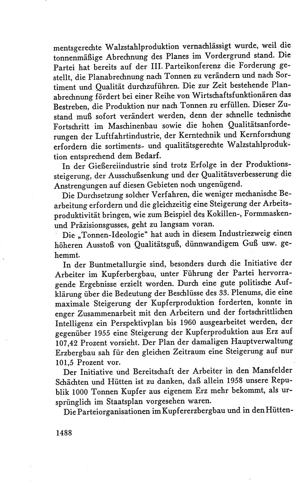 Protokoll der Verhandlungen des Ⅴ. Parteitages der Sozialistischen Einheitspartei Deutschlands (SED) [Deutsche Demokratische Republik (DDR)] 1958, Seite 1488