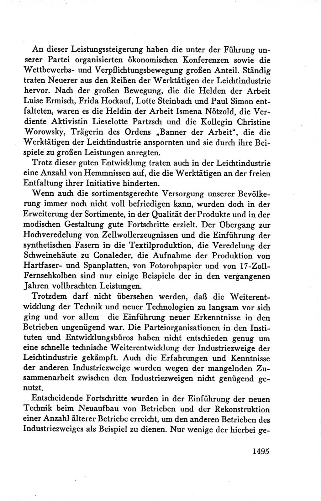 Protokoll der Verhandlungen des Ⅴ. Parteitages der Sozialistischen Einheitspartei Deutschlands (SED) [Deutsche Demokratische Republik (DDR)] 1958, Seite 1495