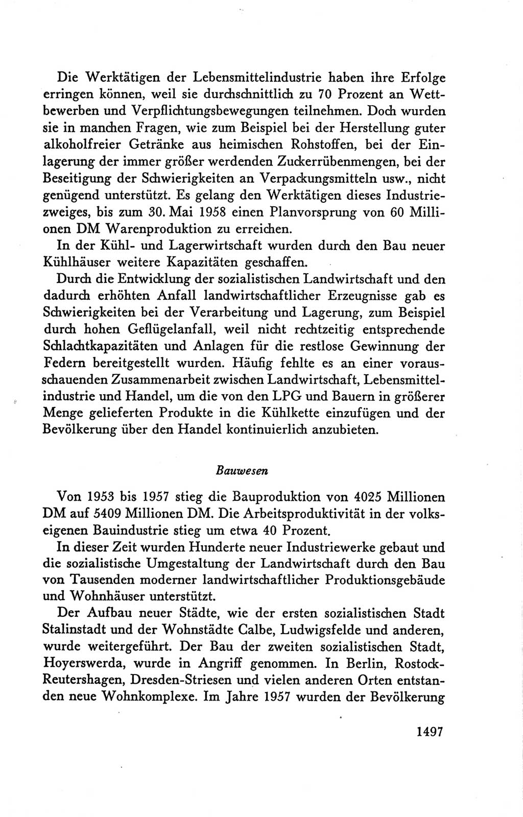 Protokoll der Verhandlungen des Ⅴ. Parteitages der Sozialistischen Einheitspartei Deutschlands (SED) [Deutsche Demokratische Republik (DDR)] 1958, Seite 1497