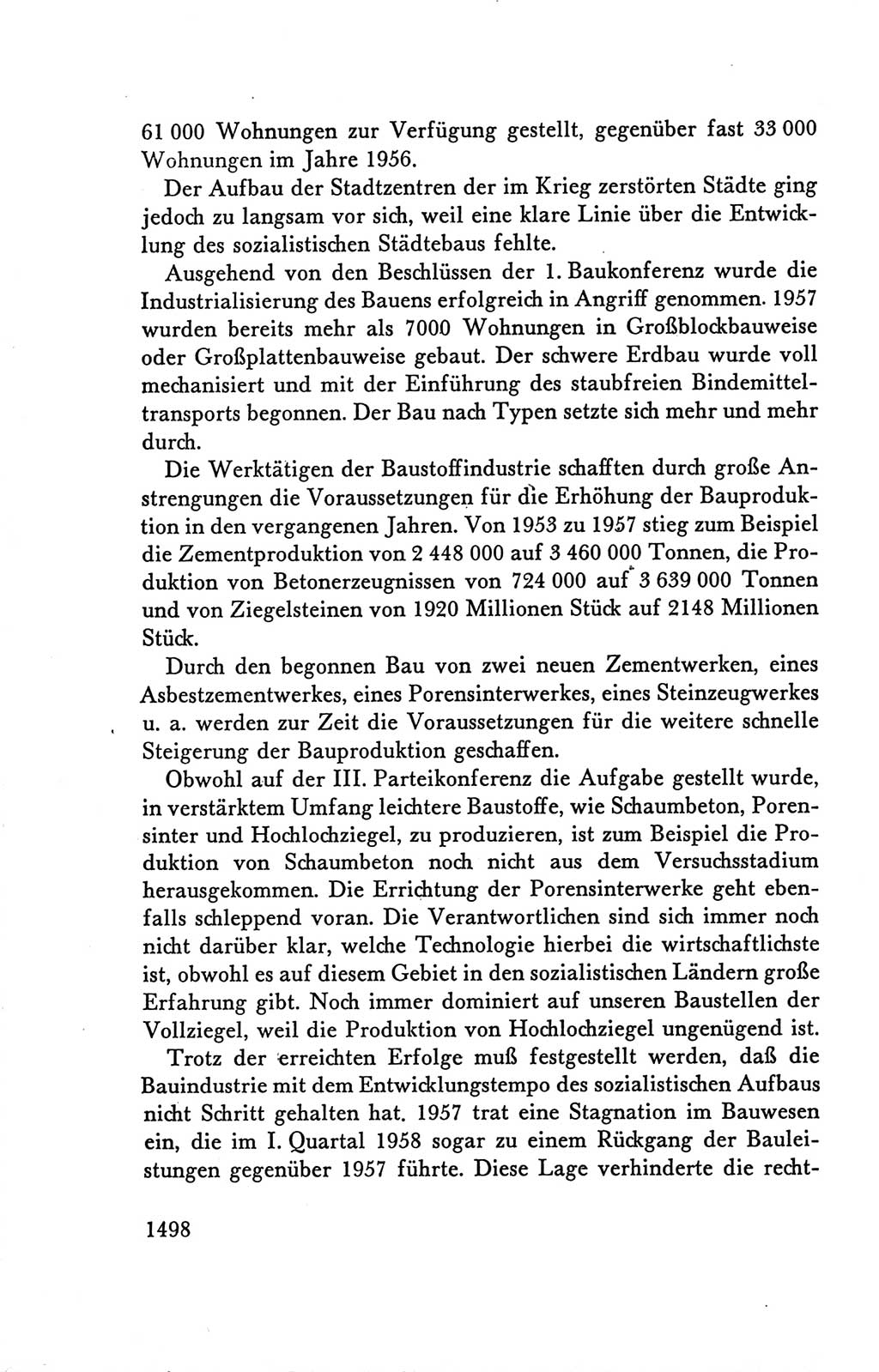 Protokoll der Verhandlungen des Ⅴ. Parteitages der Sozialistischen Einheitspartei Deutschlands (SED) [Deutsche Demokratische Republik (DDR)] 1958, Seite 1498