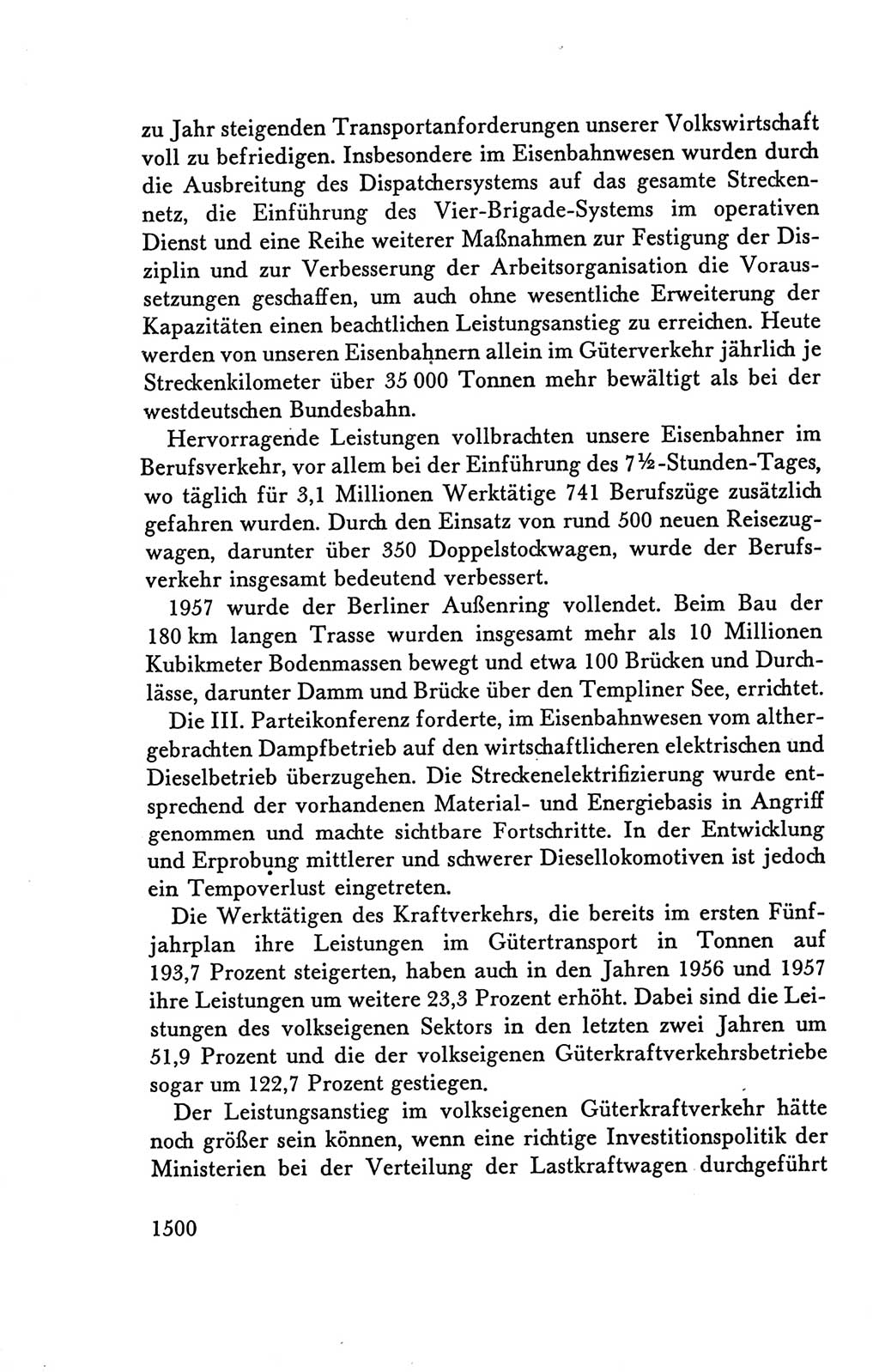 Protokoll der Verhandlungen des Ⅴ. Parteitages der Sozialistischen Einheitspartei Deutschlands (SED) [Deutsche Demokratische Republik (DDR)] 1958, Seite 1500