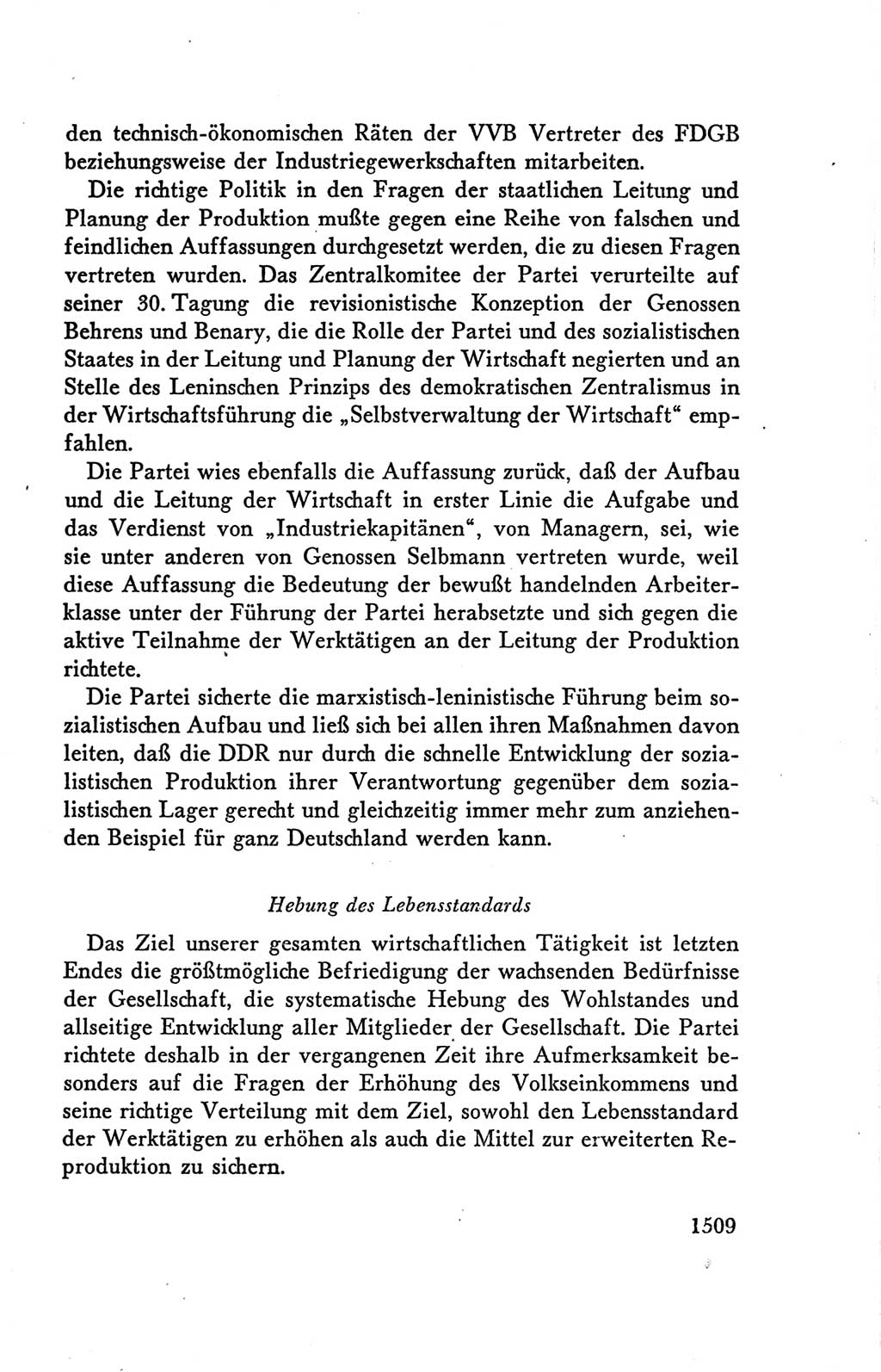 Protokoll der Verhandlungen des Ⅴ. Parteitages der Sozialistischen Einheitspartei Deutschlands (SED) [Deutsche Demokratische Republik (DDR)] 1958, Seite 1509