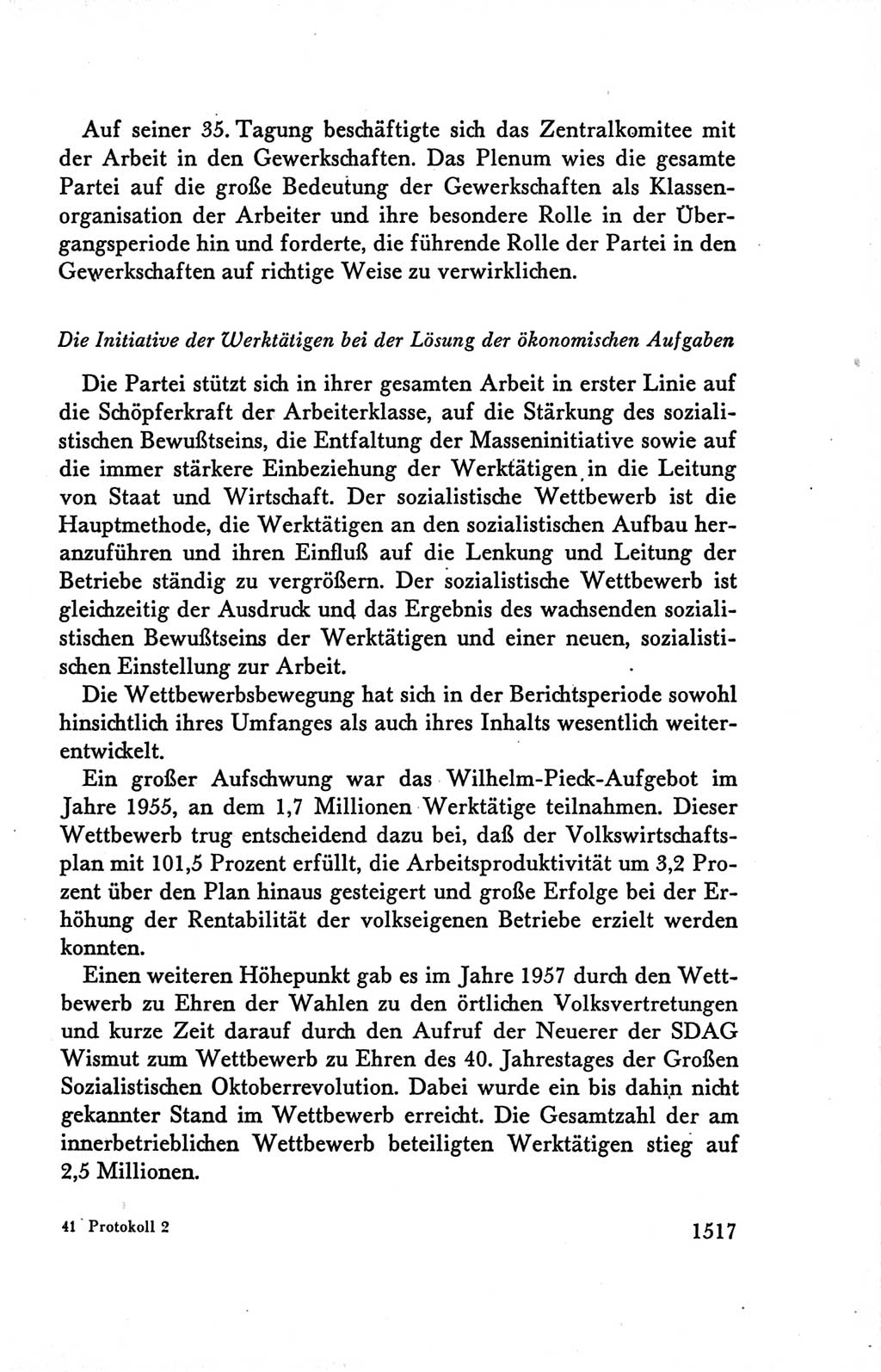 Protokoll der Verhandlungen des Ⅴ. Parteitages der Sozialistischen Einheitspartei Deutschlands (SED) [Deutsche Demokratische Republik (DDR)] 1958, Seite 1517