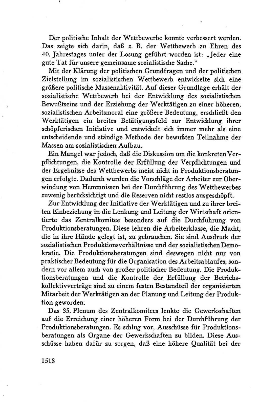 Protokoll der Verhandlungen des Ⅴ. Parteitages der Sozialistischen Einheitspartei Deutschlands (SED) [Deutsche Demokratische Republik (DDR)] 1958, Seite 1518