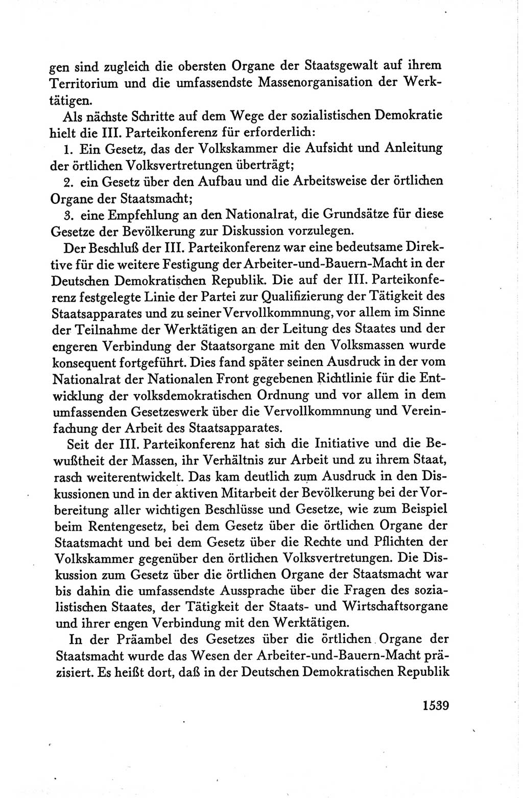 Protokoll der Verhandlungen des Ⅴ. Parteitages der Sozialistischen Einheitspartei Deutschlands (SED) [Deutsche Demokratische Republik (DDR)] 1958, Seite 1539