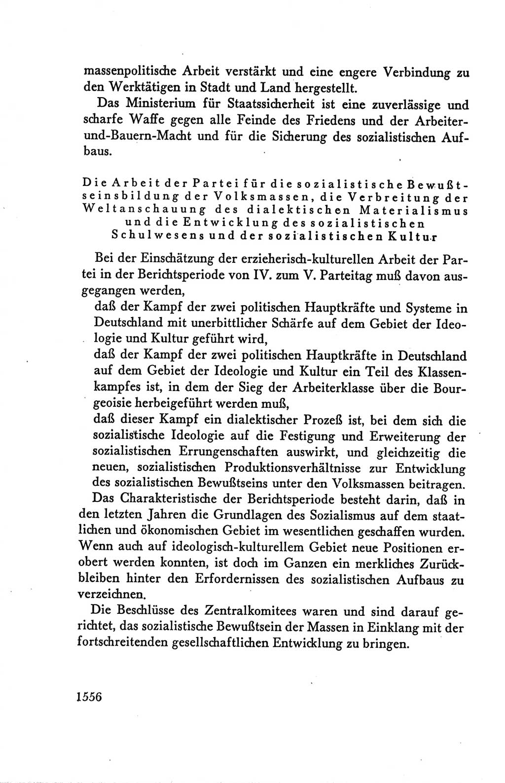 Protokoll der Verhandlungen des Ⅴ. Parteitages der Sozialistischen Einheitspartei Deutschlands (SED) [Deutsche Demokratische Republik (DDR)] 1958, Seite 1556