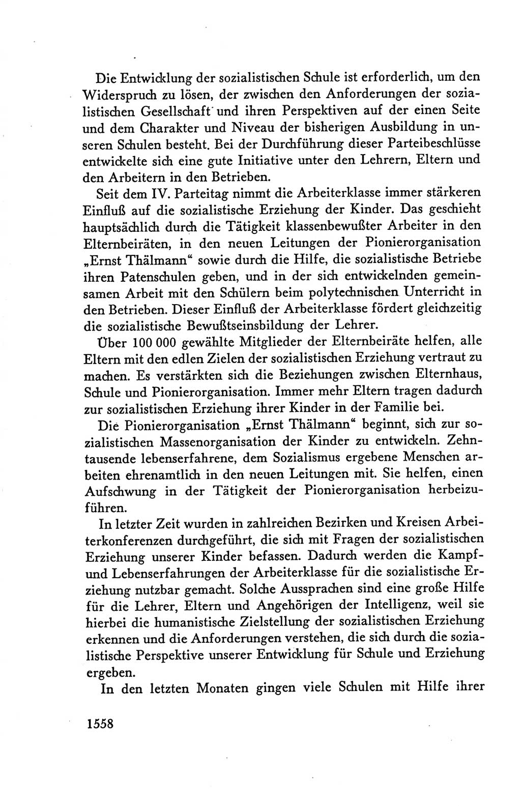 Protokoll der Verhandlungen des Ⅴ. Parteitages der Sozialistischen Einheitspartei Deutschlands (SED) [Deutsche Demokratische Republik (DDR)] 1958, Seite 1558