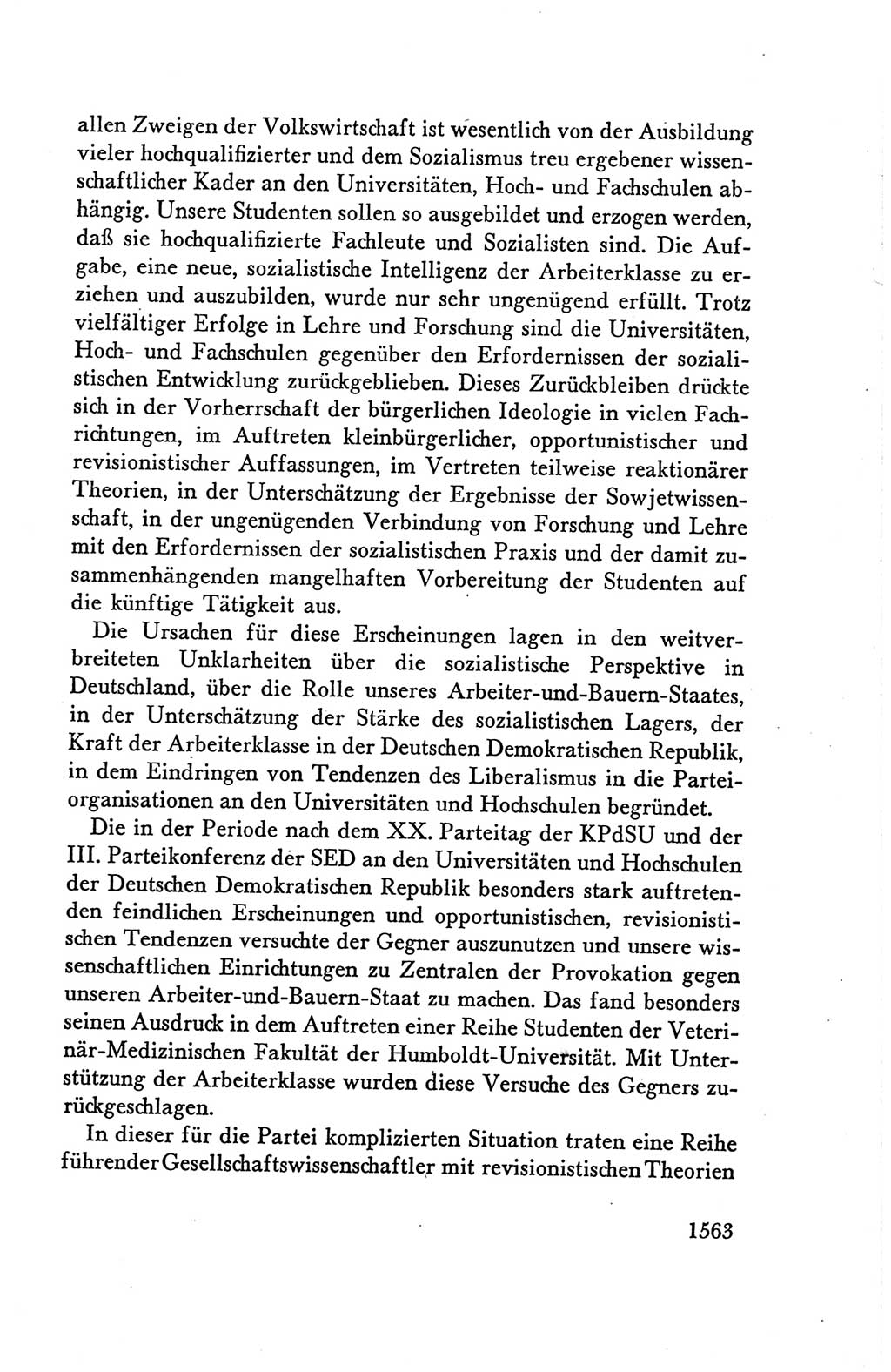 Protokoll der Verhandlungen des Ⅴ. Parteitages der Sozialistischen Einheitspartei Deutschlands (SED) [Deutsche Demokratische Republik (DDR)] 1958, Seite 1563