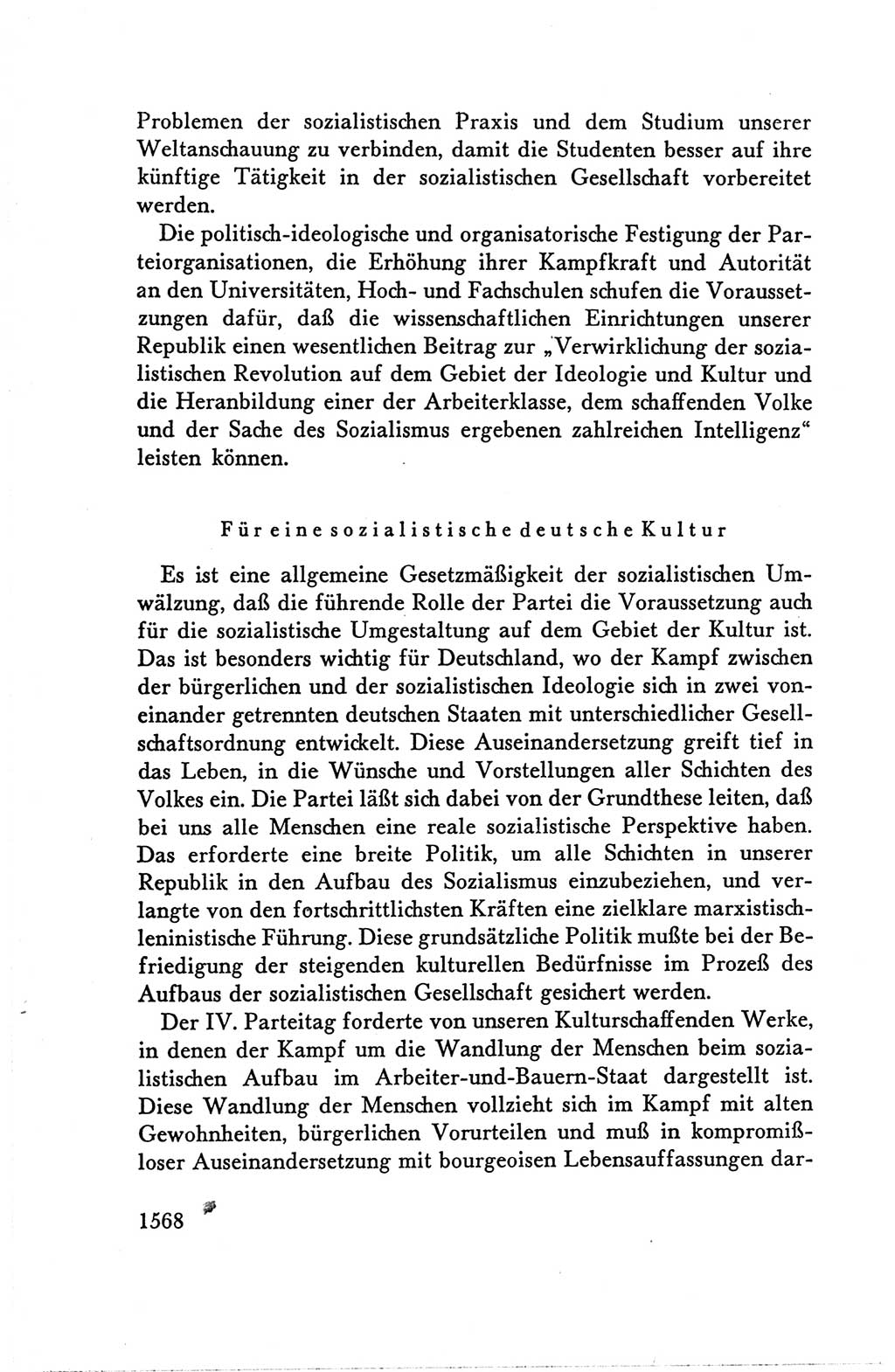 Protokoll der Verhandlungen des Ⅴ. Parteitages der Sozialistischen Einheitspartei Deutschlands (SED) [Deutsche Demokratische Republik (DDR)] 1958, Seite 1568