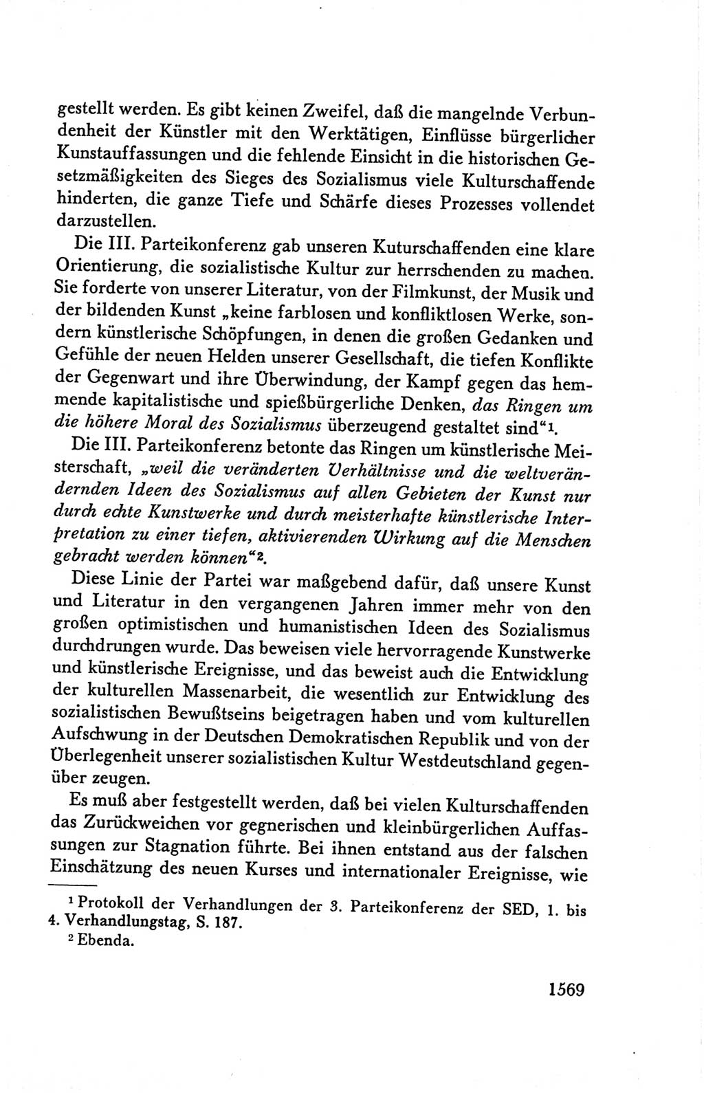 Protokoll der Verhandlungen des Ⅴ. Parteitages der Sozialistischen Einheitspartei Deutschlands (SED) [Deutsche Demokratische Republik (DDR)] 1958, Seite 1569