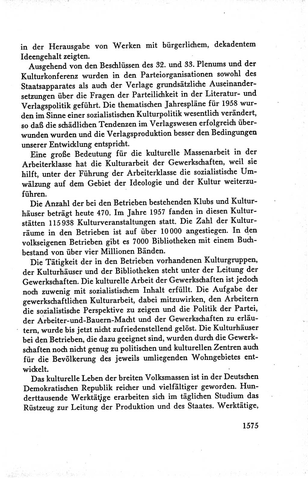 Protokoll der Verhandlungen des Ⅴ. Parteitages der Sozialistischen Einheitspartei Deutschlands (SED) [Deutsche Demokratische Republik (DDR)] 1958, Seite 1575