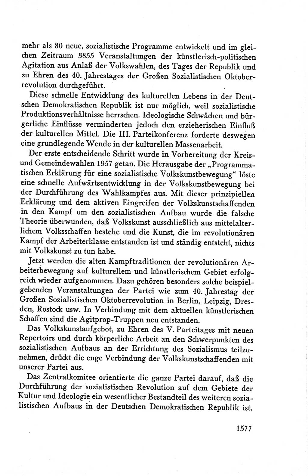 Protokoll der Verhandlungen des Ⅴ. Parteitages der Sozialistischen Einheitspartei Deutschlands (SED) [Deutsche Demokratische Republik (DDR)] 1958, Seite 1577