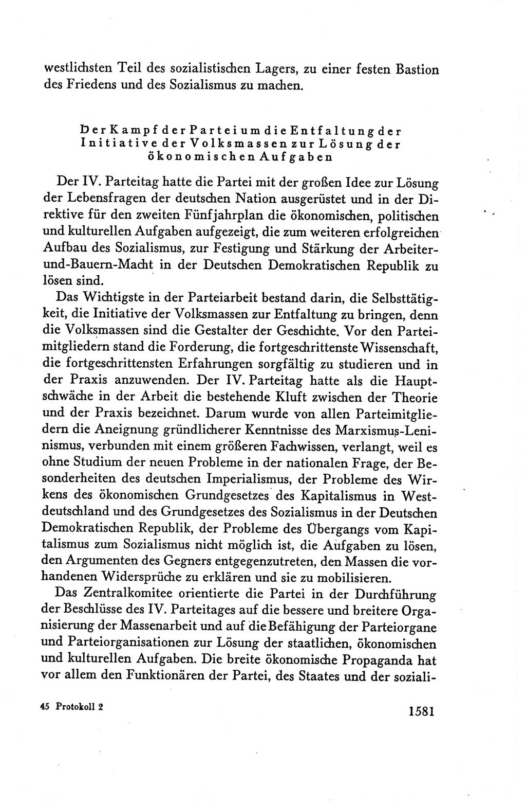 Protokoll der Verhandlungen des Ⅴ. Parteitages der Sozialistischen Einheitspartei Deutschlands (SED) [Deutsche Demokratische Republik (DDR)] 1958, Seite 1581