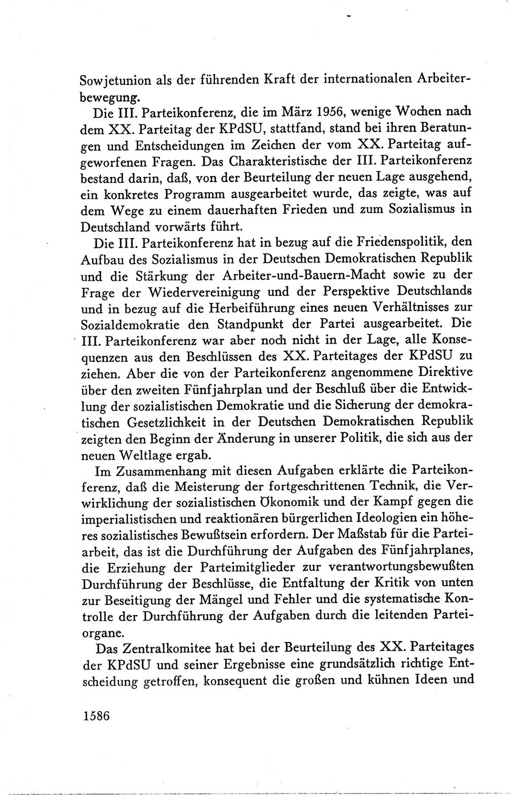 Protokoll der Verhandlungen des Ⅴ. Parteitages der Sozialistischen Einheitspartei Deutschlands (SED) [Deutsche Demokratische Republik (DDR)] 1958, Seite 1586