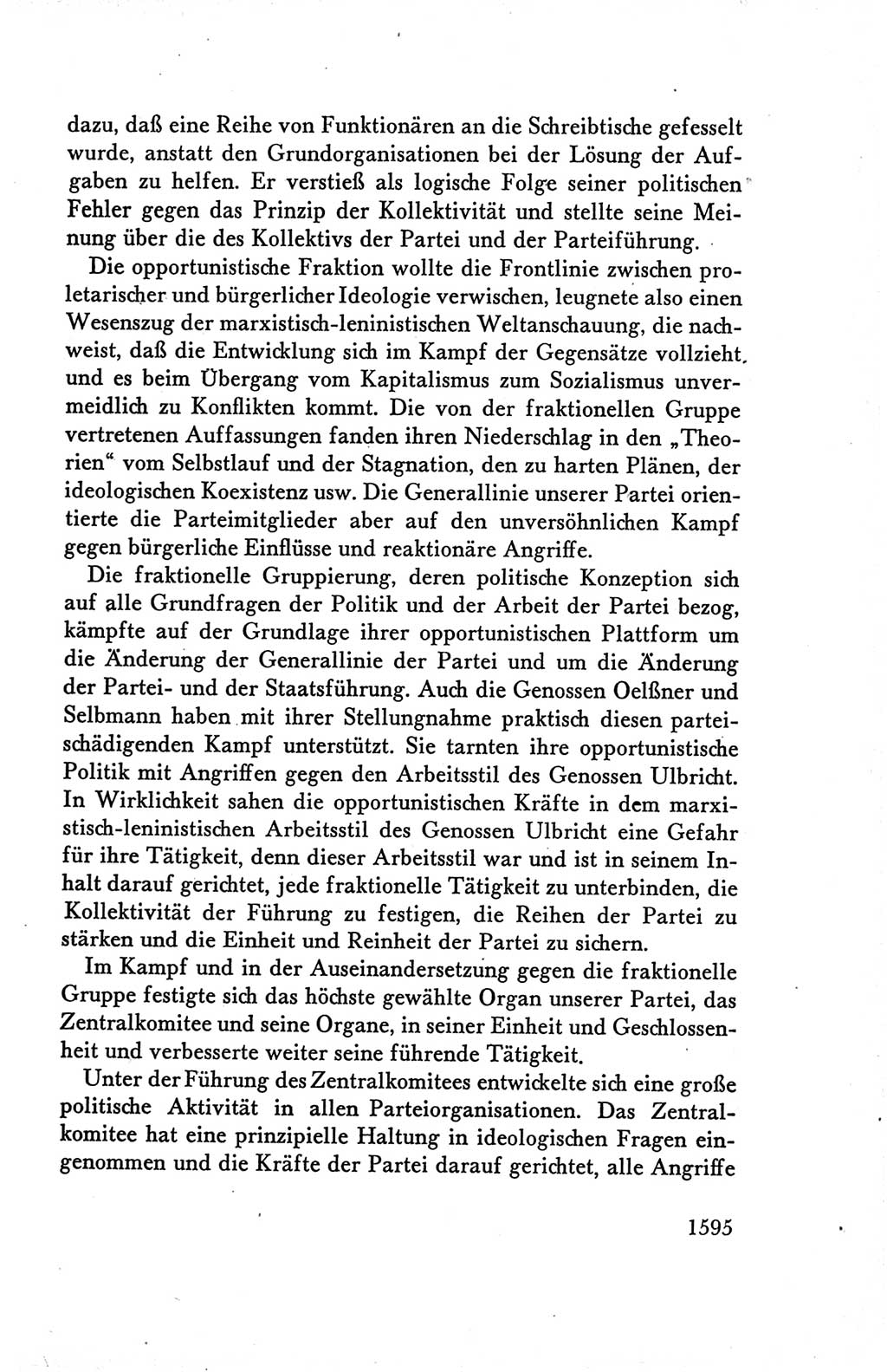 Protokoll der Verhandlungen des Ⅴ. Parteitages der Sozialistischen Einheitspartei Deutschlands (SED) [Deutsche Demokratische Republik (DDR)] 1958, Seite 1595