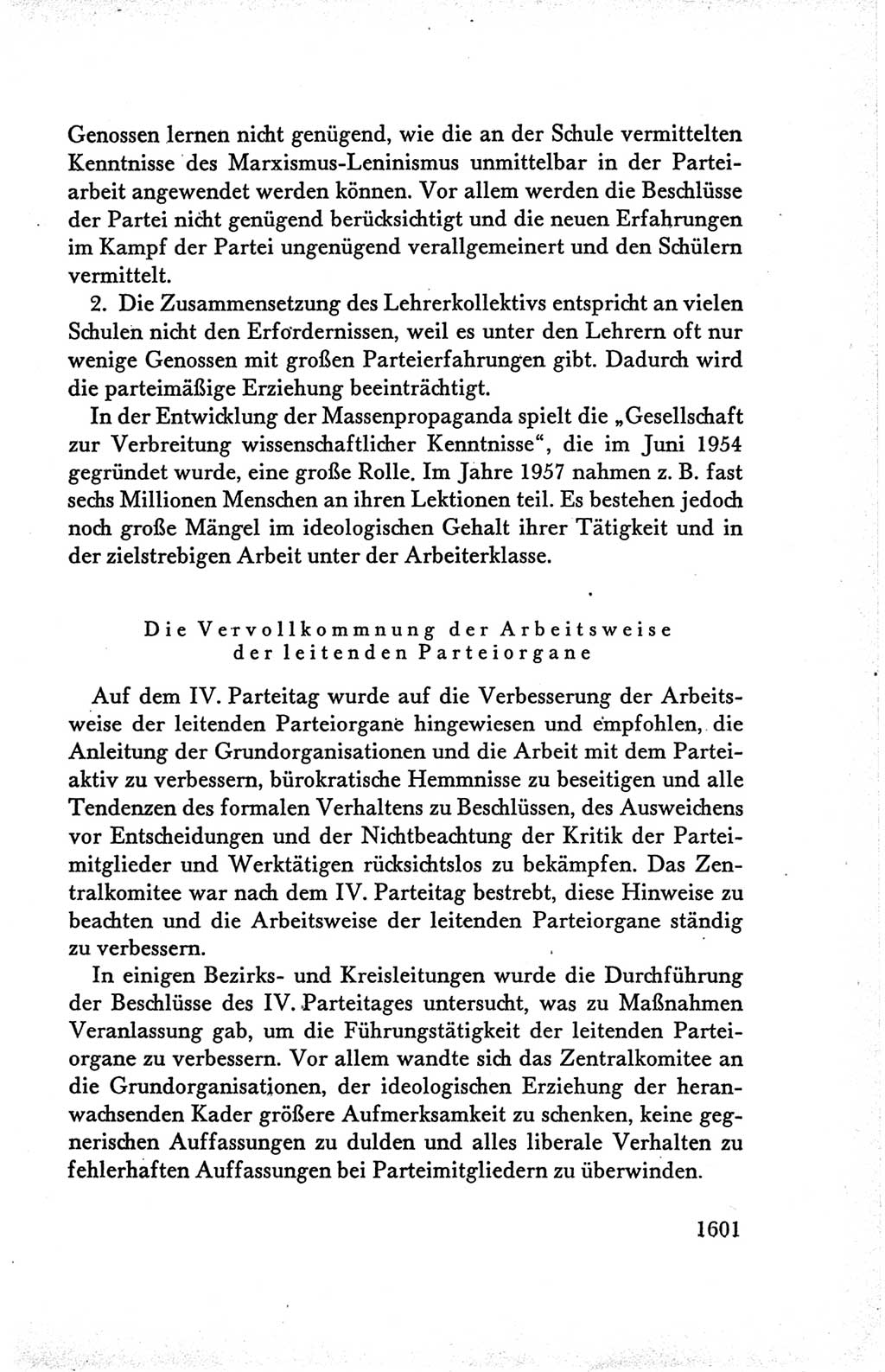 Protokoll der Verhandlungen des Ⅴ. Parteitages der Sozialistischen Einheitspartei Deutschlands (SED) [Deutsche Demokratische Republik (DDR)] 1958, Seite 1601