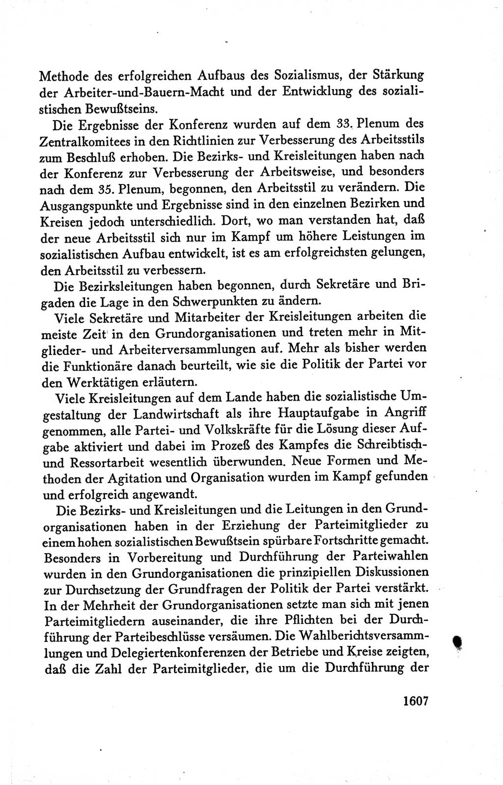 Protokoll der Verhandlungen des Ⅴ. Parteitages der Sozialistischen Einheitspartei Deutschlands (SED) [Deutsche Demokratische Republik (DDR)] 1958, Seite 1607