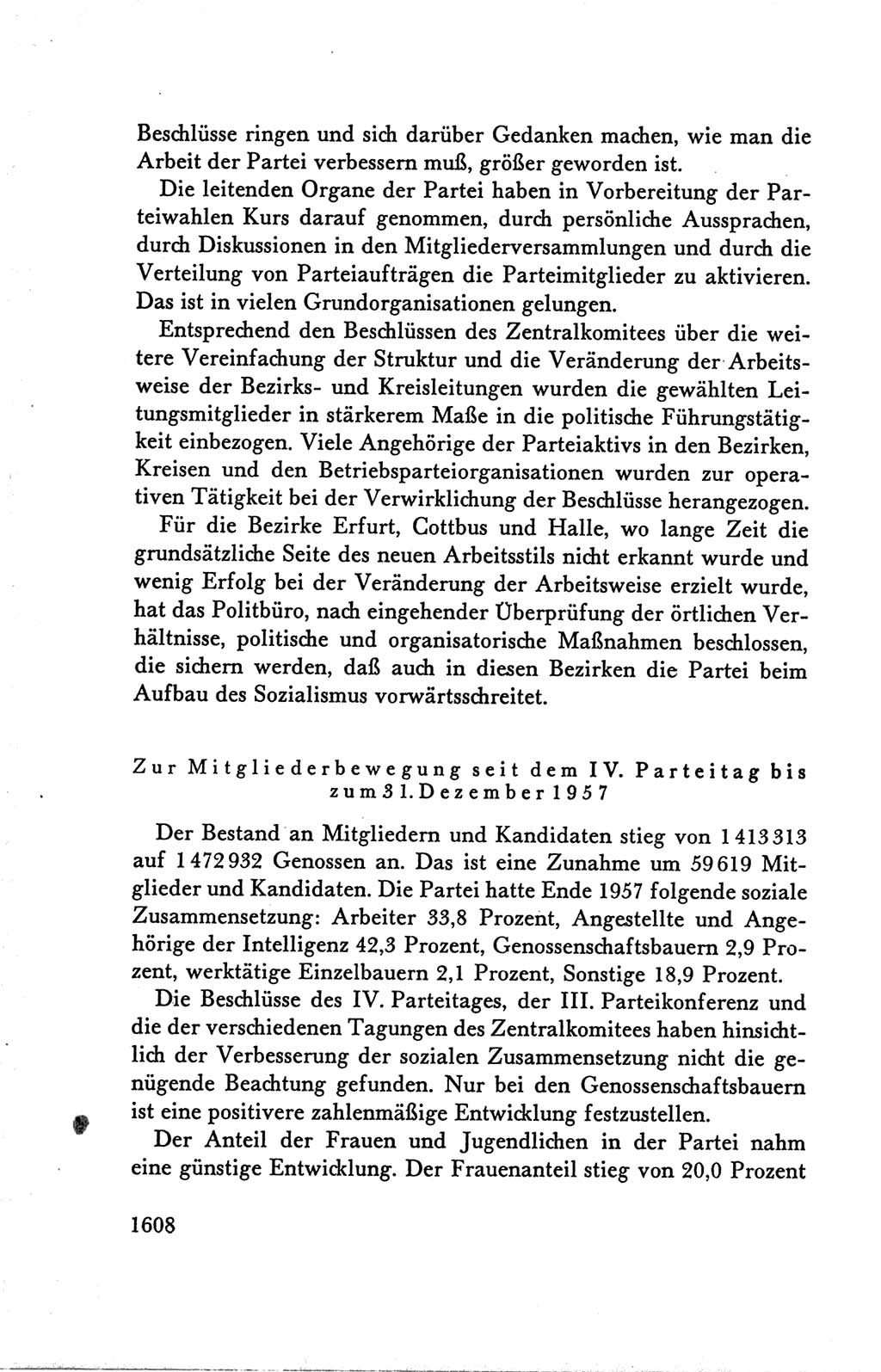 Protokoll der Verhandlungen des Ⅴ. Parteitages der Sozialistischen Einheitspartei Deutschlands (SED) [Deutsche Demokratische Republik (DDR)] 1958, Seite 1608