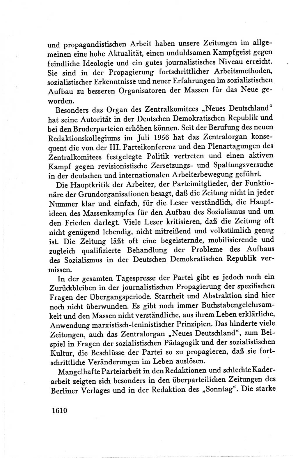 Protokoll der Verhandlungen des Ⅴ. Parteitages der Sozialistischen Einheitspartei Deutschlands (SED) [Deutsche Demokratische Republik (DDR)] 1958, Seite 1610