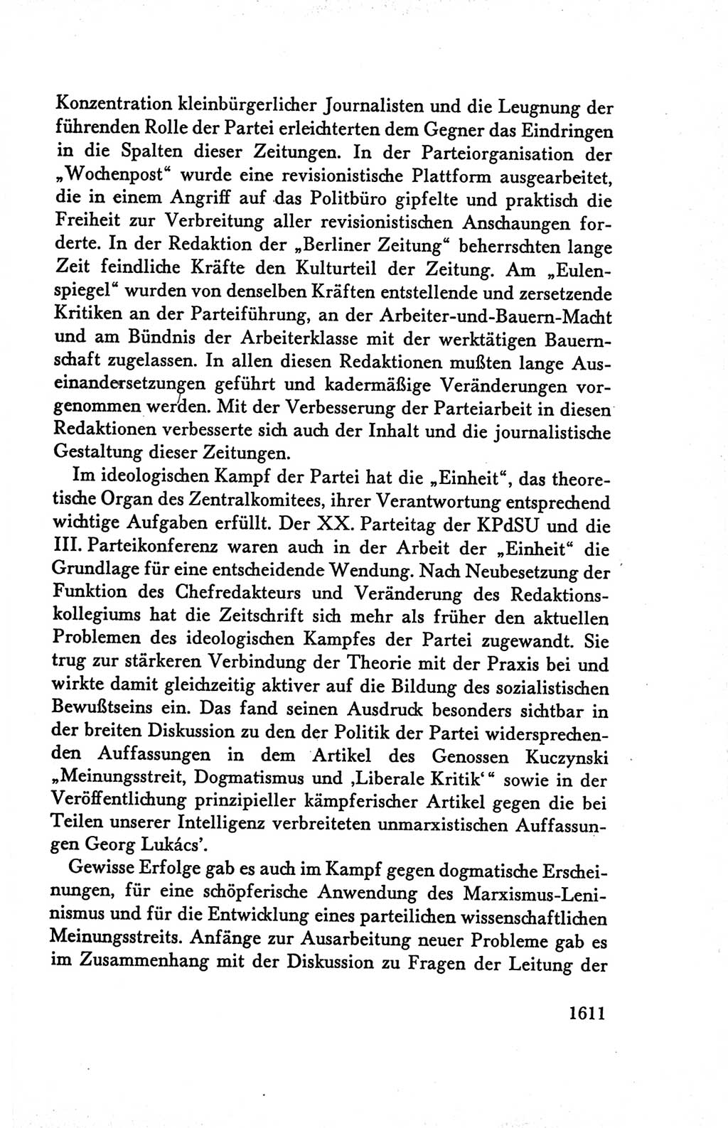 Protokoll der Verhandlungen des Ⅴ. Parteitages der Sozialistischen Einheitspartei Deutschlands (SED) [Deutsche Demokratische Republik (DDR)] 1958, Seite 1611