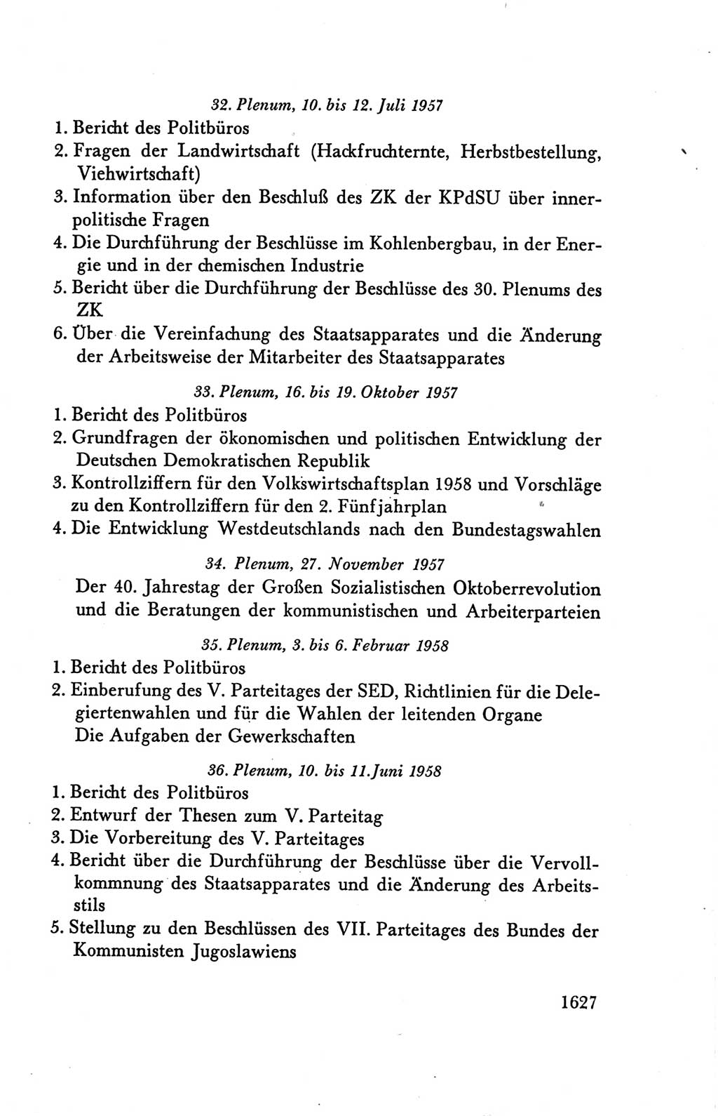 Protokoll der Verhandlungen des Ⅴ. Parteitages der Sozialistischen Einheitspartei Deutschlands (SED) [Deutsche Demokratische Republik (DDR)] 1958, Seite 1627