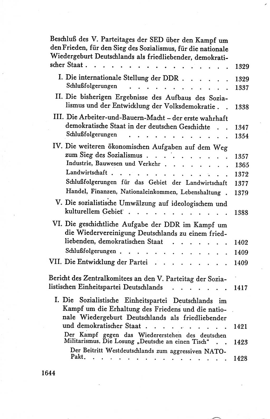 Protokoll der Verhandlungen des Ⅴ. Parteitages der Sozialistischen Einheitspartei Deutschlands (SED) [Deutsche Demokratische Republik (DDR)] 1958, Seite 1644