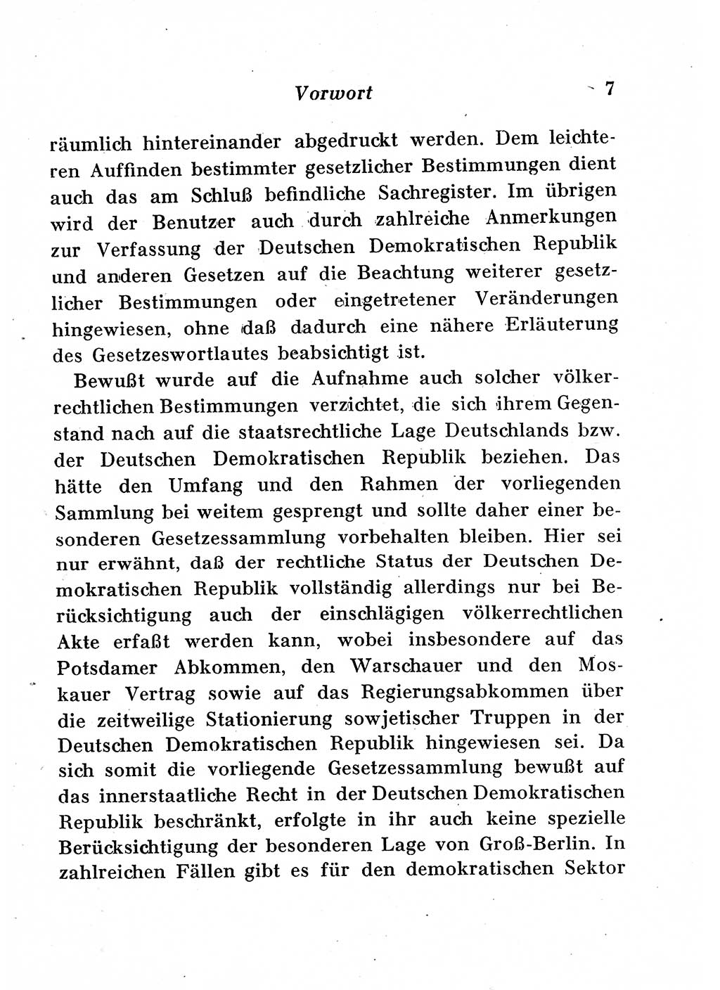Staats- und verwaltungsrechtliche Gesetze der Deutschen Demokratischen Republik (DDR) 1958, Seite 7 (StVerwR Ges. DDR 1958, S. 7)
