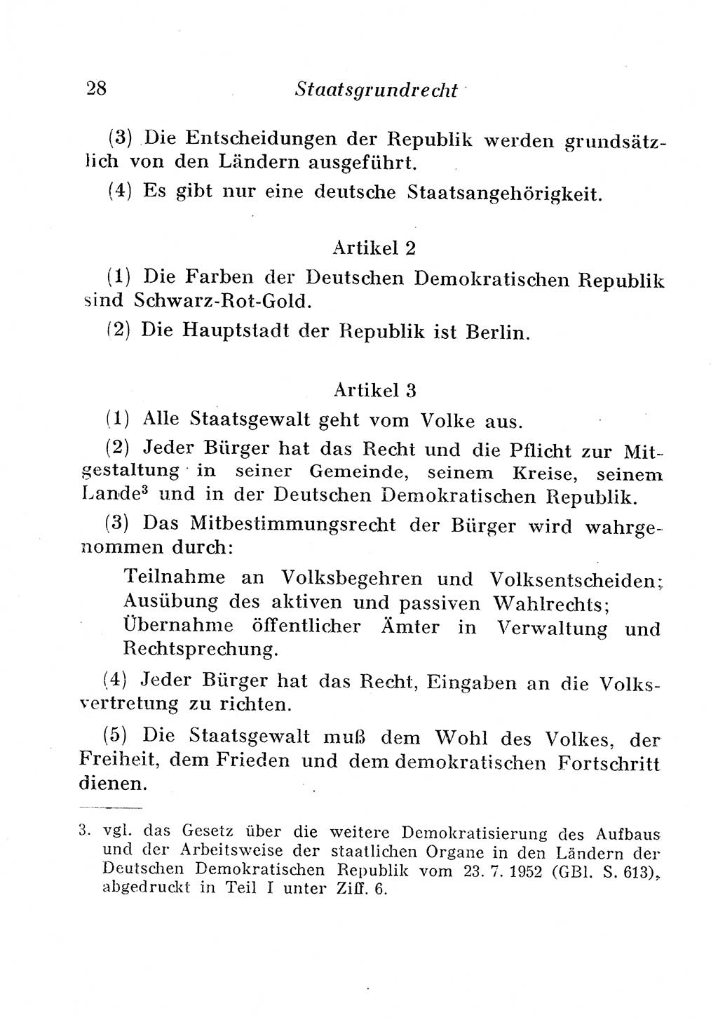 Staats- und verwaltungsrechtliche Gesetze der Deutschen Demokratischen Republik (DDR) 1958, Seite 28 (StVerwR Ges. DDR 1958, S. 28)
