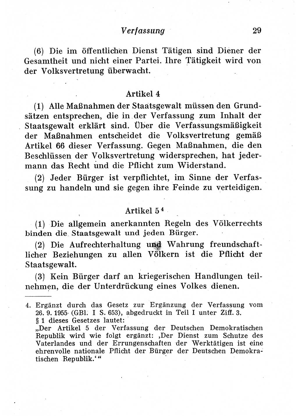 Staats- und verwaltungsrechtliche Gesetze der Deutschen Demokratischen Republik (DDR) 1958, Seite 29 (StVerwR Ges. DDR 1958, S. 29)