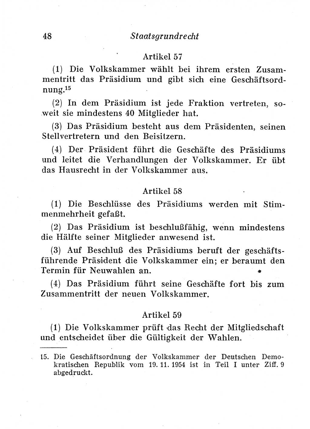Staats- und verwaltungsrechtliche Gesetze der Deutschen Demokratischen Republik (DDR) 1958, Seite 48 (StVerwR Ges. DDR 1958, S. 48)