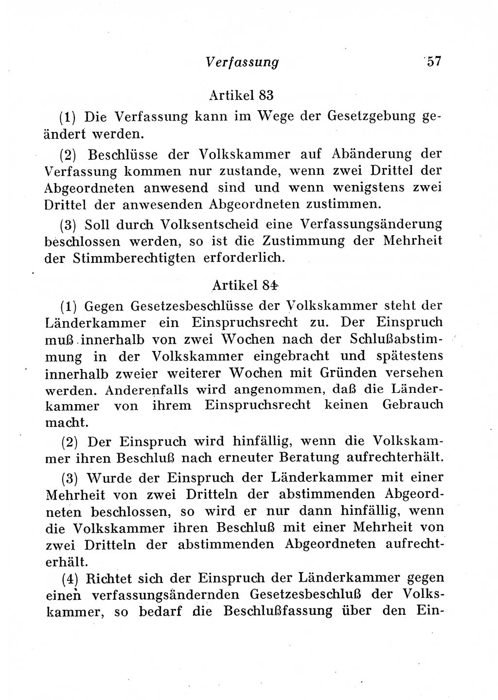 Staats- und verwaltungsrechtliche Gesetze der Deutschen Demokratischen Republik (DDR) 1958, Seite 57 (StVerwR Ges. DDR 1958, S. 57)