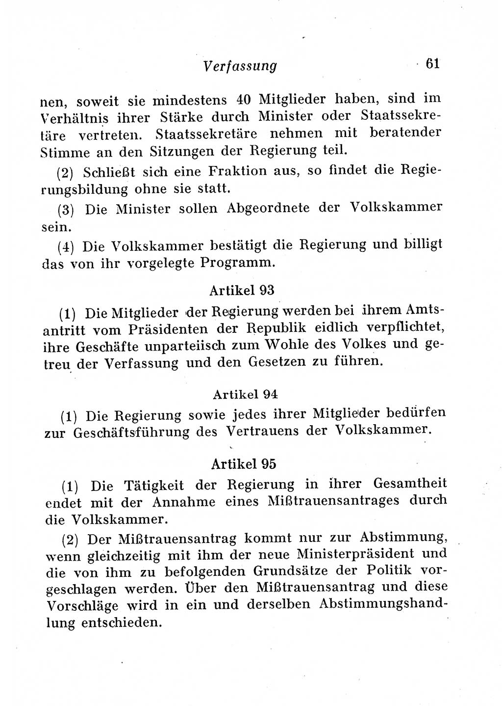 Staats- und verwaltungsrechtliche Gesetze der Deutschen Demokratischen Republik (DDR) 1958, Seite 61 (StVerwR Ges. DDR 1958, S. 61)
