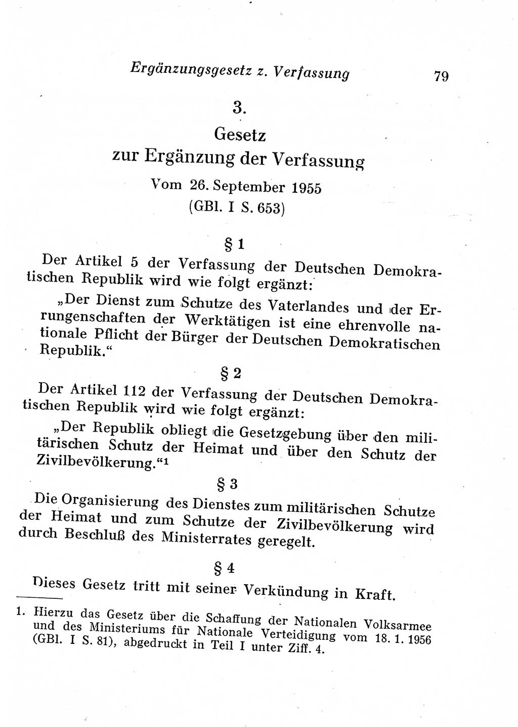 Staats- und verwaltungsrechtliche Gesetze der Deutschen Demokratischen Republik (DDR) 1958, Seite 79 (StVerwR Ges. DDR 1958, S. 79)