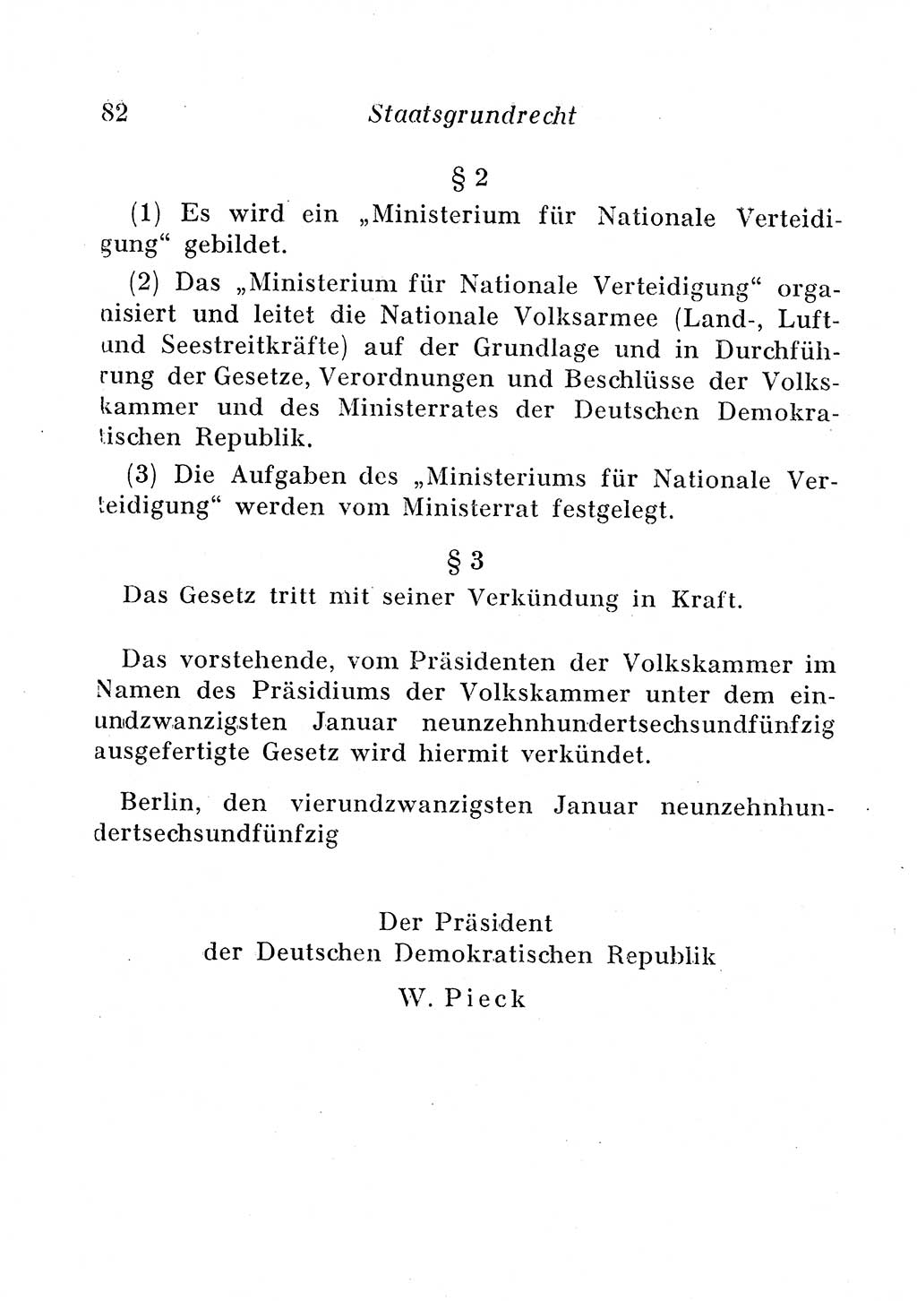 Staats- und verwaltungsrechtliche Gesetze der Deutschen Demokratischen Republik (DDR) 1958, Seite 82 (StVerwR Ges. DDR 1958, S. 82)