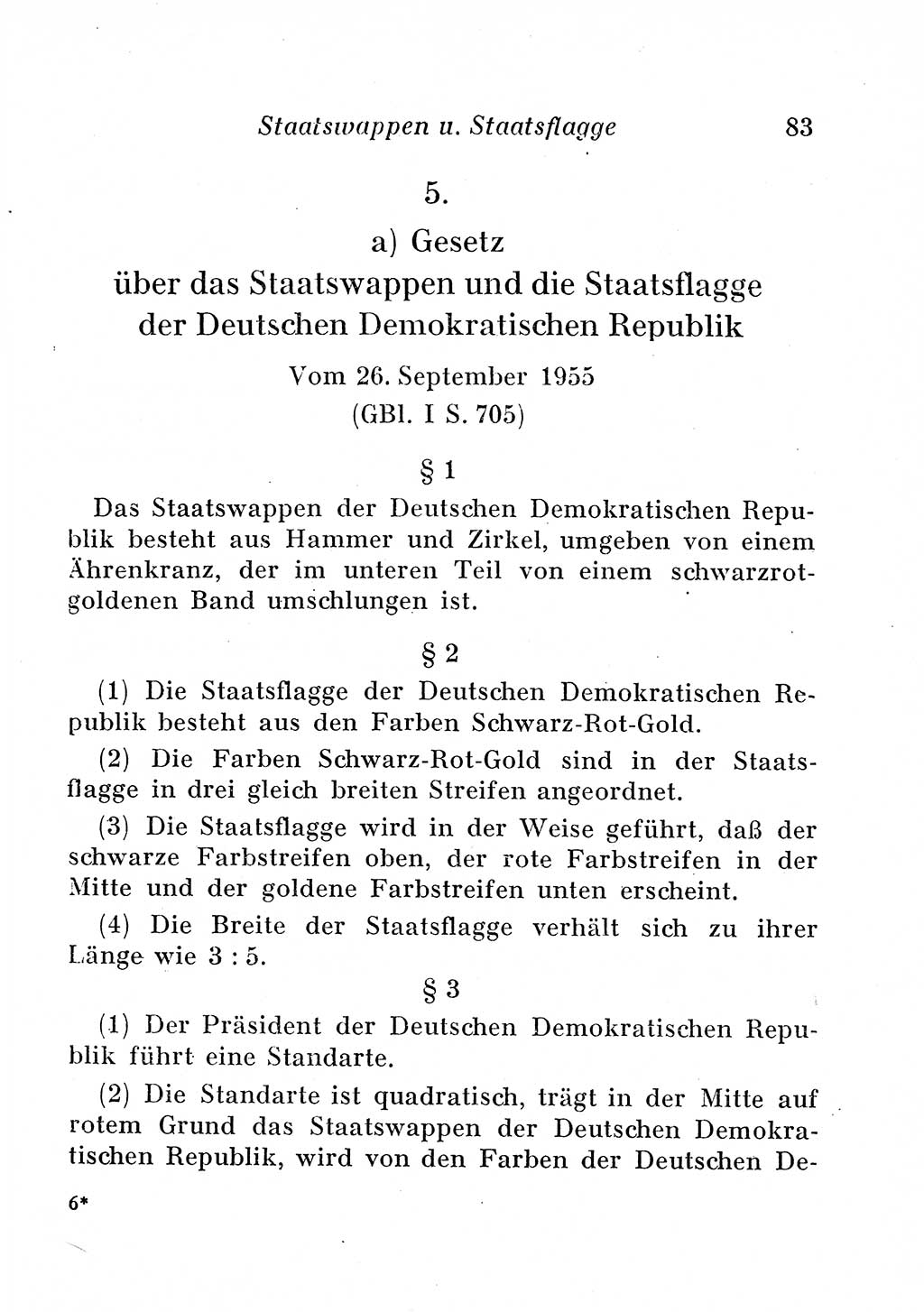 Staats- und verwaltungsrechtliche Gesetze der Deutschen Demokratischen Republik (DDR) 1958, Seite 83 (StVerwR Ges. DDR 1958, S. 83)