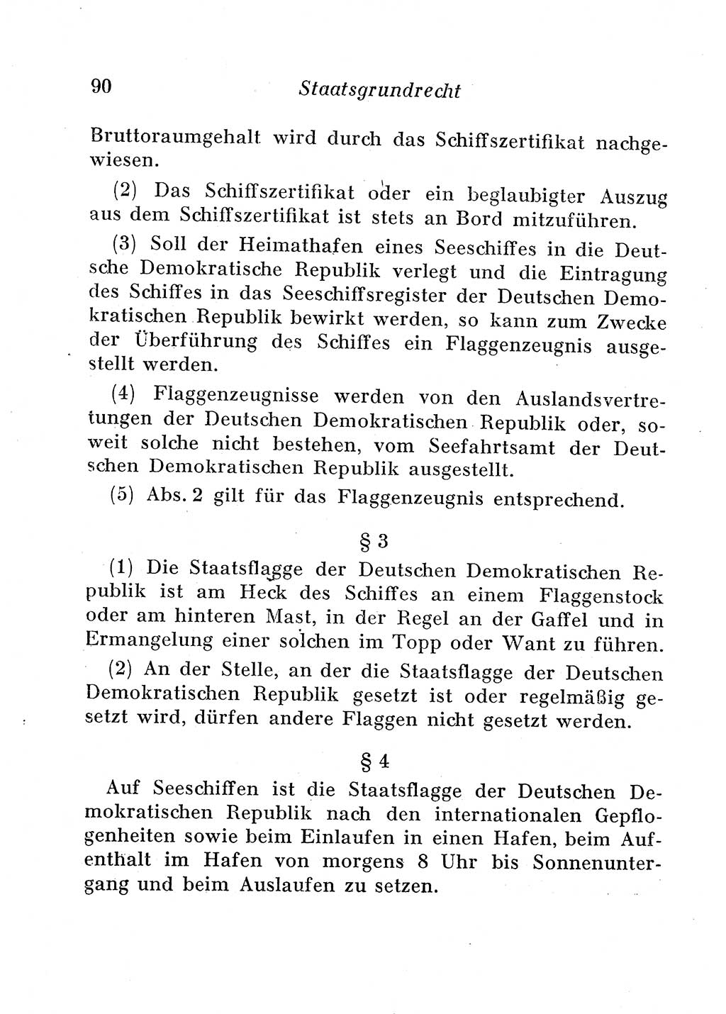 Staats- und verwaltungsrechtliche Gesetze der Deutschen Demokratischen Republik (DDR) 1958, Seite 90 (StVerwR Ges. DDR 1958, S. 90)
