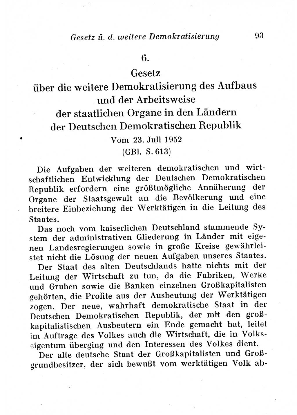 Staats- und verwaltungsrechtliche Gesetze der Deutschen Demokratischen Republik (DDR) 1958, Seite 93 (StVerwR Ges. DDR 1958, S. 93)