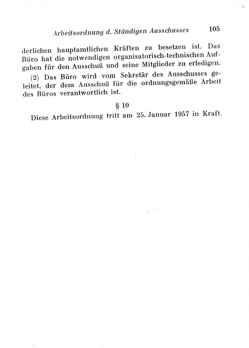 Staats- und verwaltungsrechtliche Gesetze der Deutschen Demokratischen Republik (DDR) 1958, Seite 105 (StVerwR Ges. DDR 1958, S. 105)