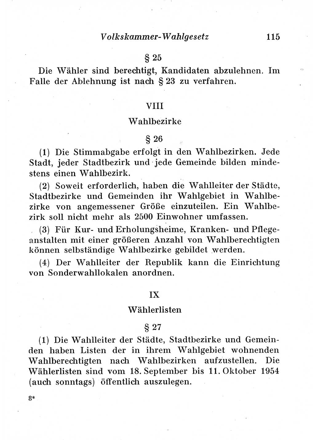 Staats- und verwaltungsrechtliche Gesetze der Deutschen Demokratischen Republik (DDR) 1958, Seite 115 (StVerwR Ges. DDR 1958, S. 115)