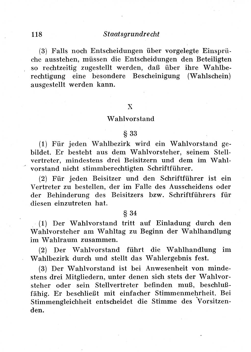 Staats- und verwaltungsrechtliche Gesetze der Deutschen Demokratischen Republik (DDR) 1958, Seite 118 (StVerwR Ges. DDR 1958, S. 118)