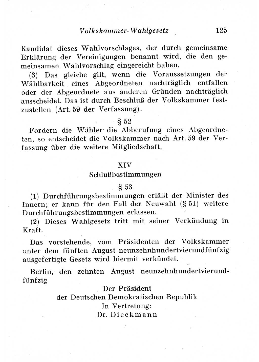 Staats- und verwaltungsrechtliche Gesetze der Deutschen Demokratischen Republik (DDR) 1958, Seite 125 (StVerwR Ges. DDR 1958, S. 125)