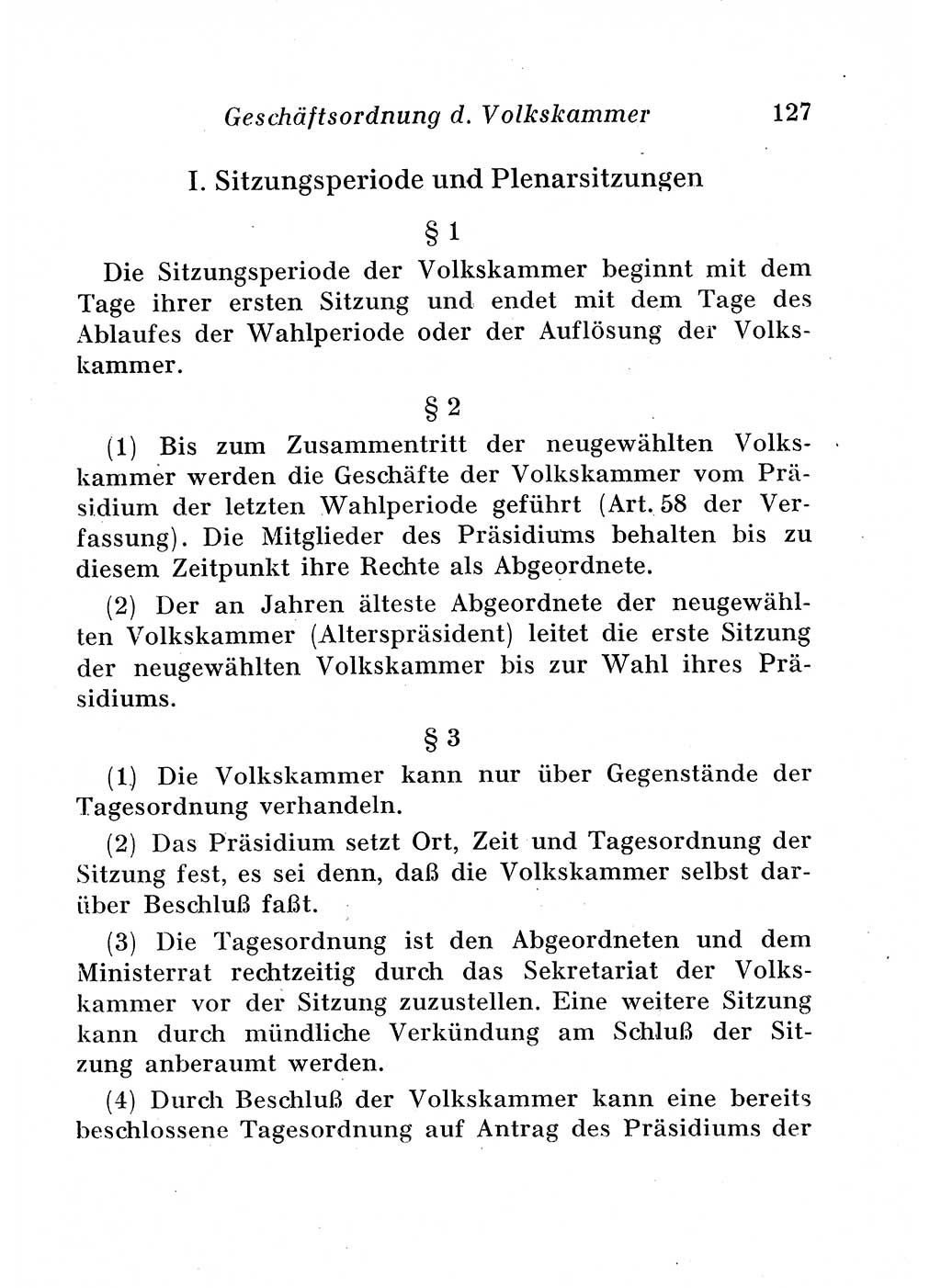 Staats- und verwaltungsrechtliche Gesetze der Deutschen Demokratischen Republik (DDR) 1958, Seite 127 (StVerwR Ges. DDR 1958, S. 127)